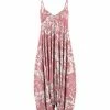 Lily | Dusty Pink & White Floral Sleeveless V-Neck Harem Jumpsuit - Women