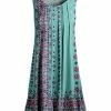 Lily | Turquoise & Pink Handkerchief Print Crewneck Sleeveless Tunic - Women