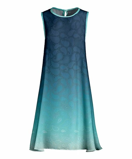 Lily | Blue & Turquoise Ombré Sleeveless Dress - Women 1 Lily | Blue & Turquoise Ombré Sleeveless Dress - Women