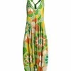 Lily | Green & Yellow Floral Racerback Harem Jumpsuit - Women