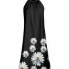 Lily | Black & White Floral Yoke Dress - Plus