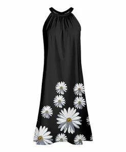 Lily | Black & White Floral Yoke Dress - Plus
