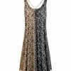 Lily | Beige & Black Floral Sleeveless Strappy Dress - Women
