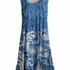 Lily | Blue & White Floral Sleeveless Tunic - Women