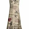 Lily | Beige & Black Newsprint Sleeveless Shift Dress - Women & Plus
