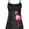 Lily | Black & Pink Flamingo Camisole - Women