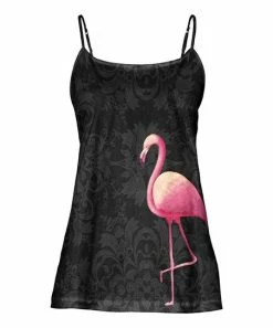 Lily | Black & Pink Flamingo Camisole - Women