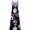 Lily | Lavender & Black Floral Twist-Front Sleeveless Maxi Dress - Women