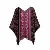 Lily | Black & Mauve Abstract V-Neck Dolman-Sleeve Tunic - Plus