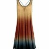 Lily | Rust & Gray Ombré Sleeveless Strappy Dress - Women & Plus