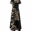 Lily | Black & Beige Floral Handkerchief Maxi Dress - Plus