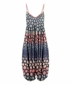 Lily | Gray Cobblestone Sleeveless Harem Jumpsuit - Plus