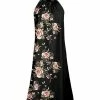 Lily | Black & Rose Floral Sleeveless Yoke Dress - Women