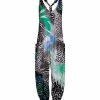 Lily | Gray & Green Animal Patchwork Pocket Racerback Jumpsuit - Women