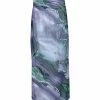 Lily | Purple & Green Abstract Ruched-Waist Maxi Skirt - Plus