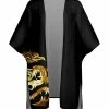 Lily | Black & Gold Dragon Kimono - Plus