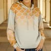 Lily | Beige & Orange Scales Hoodie - Women