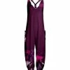 Lily | Purple & Pink Abstract-Trim Harem Jumpsuit - Women