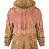 Lily | Pink & Beige Floral Chest-Pocket Hoodie - Women