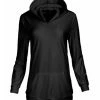 Lily | Black Kangaroo-Pocket Hoodie - Plus