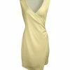 Lily | Yellow Sleeveless Surplice Dress - Women