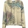 Lily | Beige & Lavender Trees Hoodie - Women