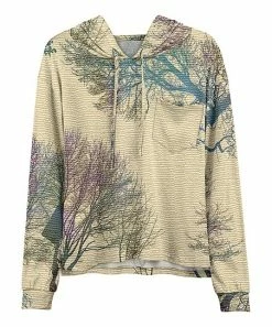 Lily | Beige & Lavender Trees Hoodie - Women