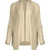 Lily | Cream Open-Front Sidetail Cardigan - Plus