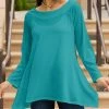 Lily | Turquoise Handkerchief Tunic - Women