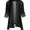 Lily | Black Splatter Sparkle Open Cardigan - Women & Plus