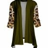 Lily | Green & Brown Baroque Open Cardigan - Women