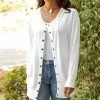Lily | White Snap-Button Cardigan - Women & Plus