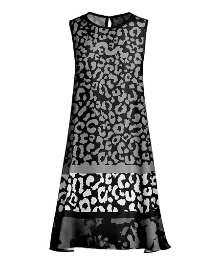 Lily | Gray Leopard Sleeveless Shift Dress - Women & Plus 1 Lily | Gray Leopard Sleeveless Shift Dress - Women & Plus