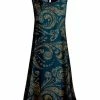Lily | Navy & Brown Filigree Sleeveless Shift Dress - Women & Plus