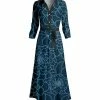 Lily | Blue Floral Button-Front Maxi Dress - Women