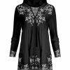 Lily | Black & Gray Floral Tiered Zip-Up Hoodie - Women