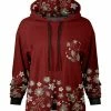 Lily | Red & Beige Floral Patch-Pocket Hoodie - Plus