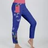 Lily | Blue & Pink Butterfly Pocket Leggings - Women