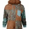 Lily | Brown & Teal Floral Pocket Hoodie - Women