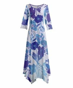 Lily | Purple & Lavender Floral Handkerchief Maxi Dress - Plus