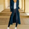Lily | Dark Navy Velvet Duster - Women