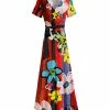 Lily | Rust & Black Floral Tie-Front Maxi Dress - Plus