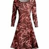 Lily | Red & Pink Floral Long-Sleeve Sheath Dress - Plus