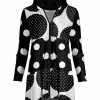 Lily | Black & White Polka Dot Zip-Up Hoodie - Women