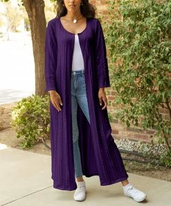 Lily | Purple Open Duster - Plus