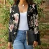 Lily | Black & Pink Rose Scoop-Neck Snap-Up Cardigan - Women & Plus