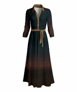 Lily | Black & Brown Floral Tie-Waist Maxi Shirt Dress - Women & Plus
