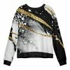 Lily | Black & Gold Abstract Crewneck Sweatshirt - Women