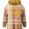 Lily | Gold & Rust Floral Patchwork Chest-Pocket Hoodie - Women