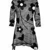 Lily | Gray & Black Floral Sidetail Tunic - Women & Plus